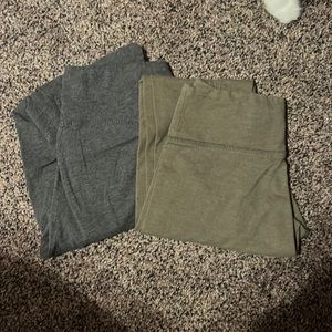 Aerie, small, grey and green leggings
